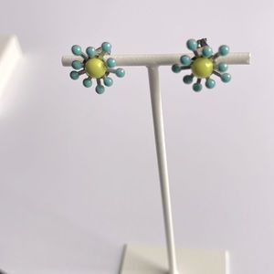 50’s blue and lime earrings